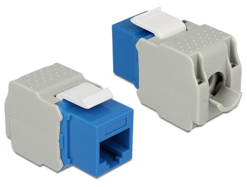 Delock Keystone modul RJ45 anya > LSA Cat.6 UTP kék