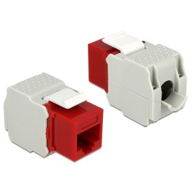   Delock Keystone modul RJ45 anya > LSA Cat.6 UTP piros (DL-86344)