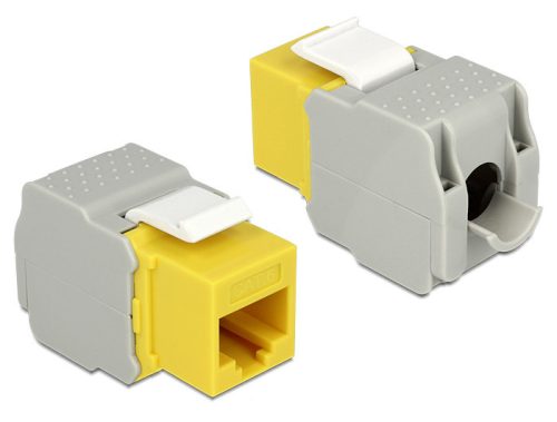 Delock Keystone modul RJ45 anya > LSA Cat.6 UTP sárga