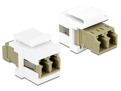 Delock Keystone modul, LC Duplex-csatlakozóhüvely > LC Duplex-csatlakozóhüvely, több üzemmód