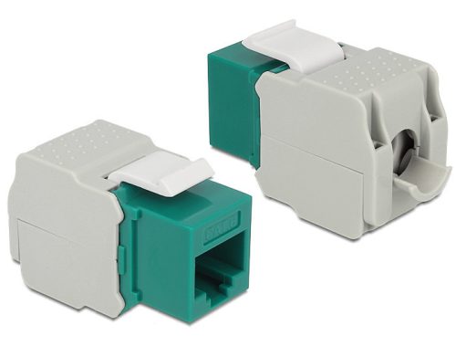 Delock Keystone modul zöld színű RJ45 aljzat - LSA CAT.6 UTP csatlakozókkal