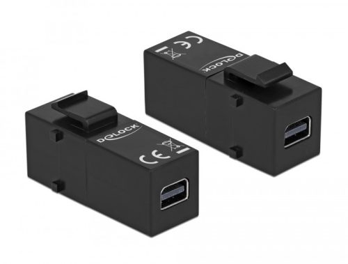 Delock Keystone modul, mini DisplayPort-csatlakozóhüvely > mini DisplayPort-csatlakozóhüvely