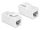 Delock Keystone modul, RJ45-aljzat > RJ45-aljzat, Cat.6 UTP, fehér