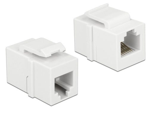 DELOCK Keystone modul RJ12 anya > RJ12 anya CAT.3 fehér