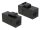 Delock Keystone modul, RJ45-aljzat > RJ45-aljzat, Cat.6 UTP, fekete