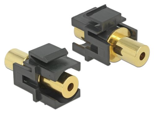 Delock Keystone modul sztereó jack anya 3,5 mm 4 tűs > sztereó jack anya 3,5 mm 4 tűs aranyozott