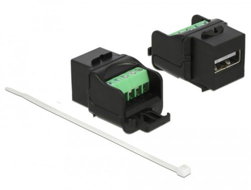 Delock Keystone modul USB 2.0 A anya sorkapocs modul, fekete