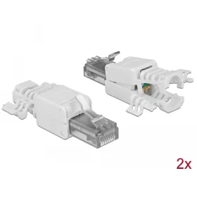   Delock RJ45 dugó Cat.6A UTP szerszám nélkül szerelheto 2 darab (DL-86417)