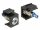 Delock Keystone 6 V-os, lapos, LED kék, fekete