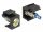 Delock Keystone 6 V-os, lapos, LED sárga, fekete