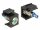 Delock Keystone 6 V-os, lapos, LED zöld, fekete