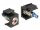Delock Keystone 6 V-os, lapos, LED piros, fekete