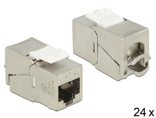 Delock Keystone modul RJ45 csatlakozó > LSA Cat.6A STP kompakt 24 darab
