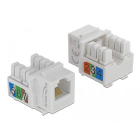   Delock Keystone modul, RJ12-aljzat > LSA Cat.3 UTP, fehér (DL-86498)