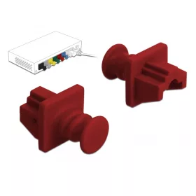 Delock Porvédő az RJ45 hüvely, 10 darab piros (DL-86510)