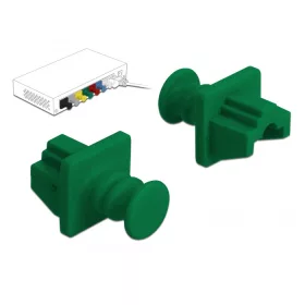 Delock Porvédő az RJ45 hüvely, 10 darab zöld (DL-86512)