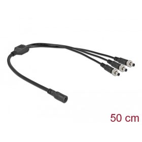   Delock DC megosztó kábel 5,5 x 2,1 mm 1 db. anya   3 db. apa csavarható (DL-86572)