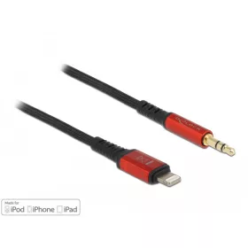   Delock Audió kábel 8 tűs Lightning  apa - sztereo jack apa 3.5 mm 3 tűs, 0,5 m (DL-86586)