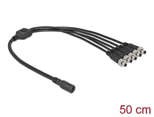 Delock DC megosztó kábel 5,5 x 2,1 mm 1 db. anya   5 db. apa csavarható