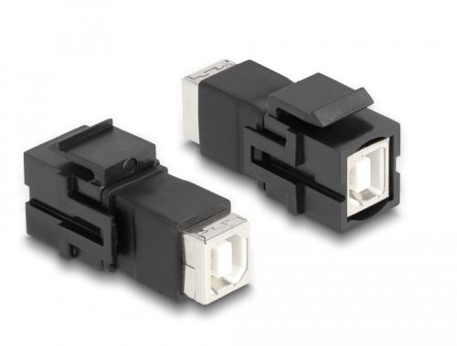 Delock Keystone Module USB 2.0 Type-B jack - USB 2.0 Type-B jack fekete