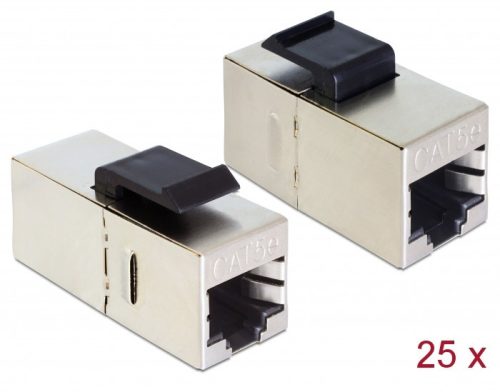 Delock Keystone modul, RJ45-aljzat > RJ45-aljzat, Cat.5e kisméretű 25 db.-os