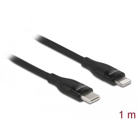   Delock Adat- és töltőkábel USB Type-C  - Lightning  iPhone , iPad  és iPod  készülékhez fekete 1 m M (DL-86637)