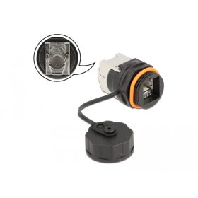   Delock Vízhatlan védőkupakkal ellátott kábel konnektor RJ45 anya - Cat.6A LSA (DL-86698)