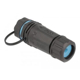   Delock Vízhatatlan védőkupakkal és borítással ellátott kábelkonnektor RJ45 anya - RJ45 anya Cat.6A (DL-86701)