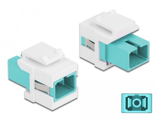 Delock Keystone modul SC Simplex aljzat - SC Simplex aljzat vízkék / fehér