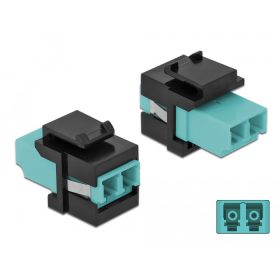  Delock Keystone modul LC Duplex aljzat - LC Duplex aljzat vízkék / fekete (DL-86720)