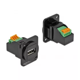   Delock D-típusú Modul USB 2.0 A-típusú hüvely anya sorkapocs modul (DL-86734)