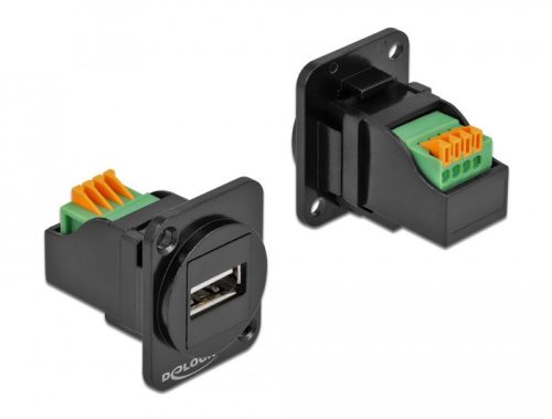 Delock D-típusú Modul USB 2.0 A-típusú hüvely anya sorkapocs modul