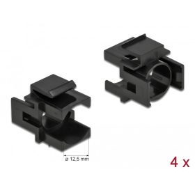   Delock Keystone fekete borító 12,5 mm-es lyukkal, 4 db. (DL-86738)