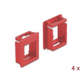 Delock Keystone modultartó tokokhoz (4 db) piros (DL-86762)