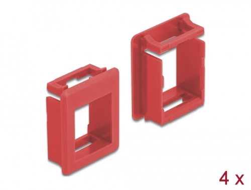 Delock Keystone modultartó tokokhoz (4 db) piros