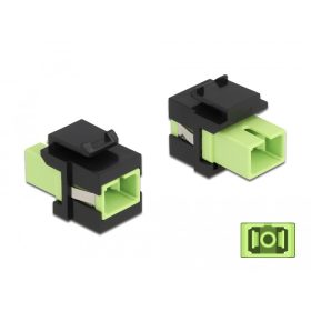   Delock Keystone modul SC Simplex aljzat - SC Simplex aljzat citromzöld / fekete (DL-86811)