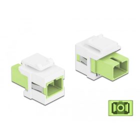   Delock Keystone modul SC Simplex aljzat - SC Simplex aljzat citromzöld / fehér (DL-86813)