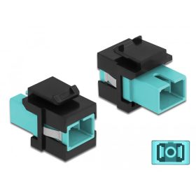   Delock Keystone modul SC Simplex aljzat - SC Simplex aljzat vízkék / fekete (DL-86814)