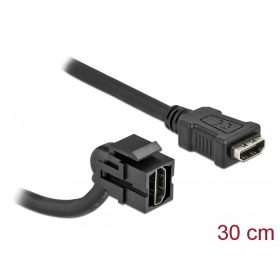   Delock Keystone modul, HDMI-csatlakozóhüvely 110  > HDMI-csatlakozóhüvely, kábellel fekete (DL-86853)