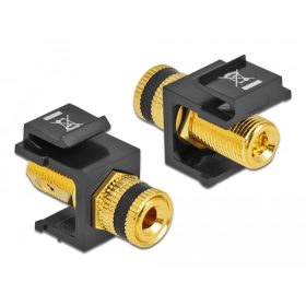   Delock Keystone modul szorító szerelvény > fekete menetes anya / fekete (DL-86864)