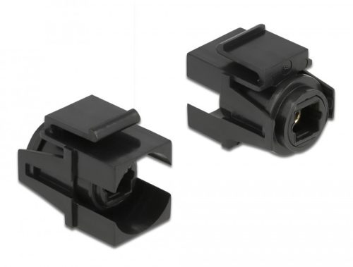 Delock Keystone modul, TOSLINK-csatlakozóhüvely > TOSLINK-csatlakozóhüvely fekete
