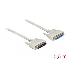   Delock D-Sub 25-ös soros kábel, dugó-hüvely, 0,5 m (DL-86907)