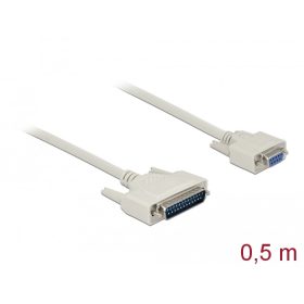   Delock Soros kábel, D-Sub 25 dugó hím D-Sub 9 hüvely, 0,5 m (DL-86909)