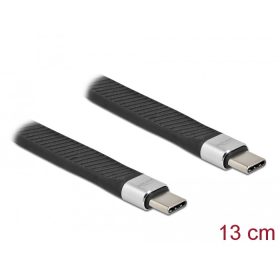   Delock USB 2.0 FPC lapos csík kábel USB Type-C  - USB Type-C  13 cm PD 5 A E-Marker (DL-86940)