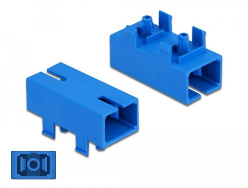 Delock Zöld PCB SC Simplex anya - SC Simplex anya száloptikai kábel csatoló egyszeri kék