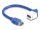 Delock Keystone modul USB kábel 5 Gbps A-típusú USB anya - A-típusú USB anya 90 -ban hajlított 20 cm, kék