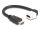 Delock Keystone modul HDMI kábel apa - anya 90 -ban hajlított 8K 60 Hz 20 cm, fekete