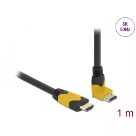   Delock High Speed HDMI kábel egyenes csatlakozódugóval - csatlakozódugóval 90  ívelt felfelé 48 Gbps (DL-86988)