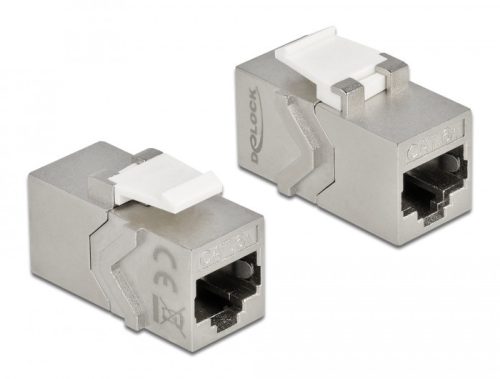 Delock Keystone modul, RJ45-aljzat - RJ45-aljzat, Cat.6A