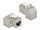 Delock Keystone modul, RJ45-aljzat - RJ45-aljzat, Cat.6A, 90 fokos szögű (DL-86997)